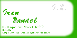 iren mandel business card